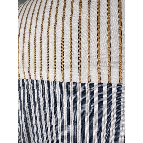 Matthildur Midi Shirt Long Tunic Dress Size 4 Large Striped Lagenlook Artsy - Picture 10 of 13